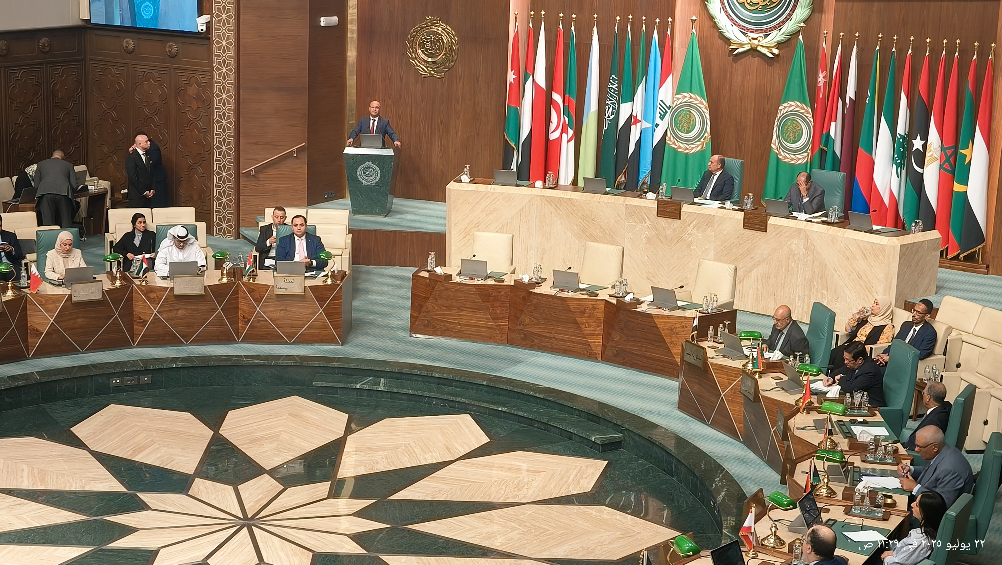 جانب من الدورة غير العادية لمجلس الجامعة العربية على مستوى المندوبين 